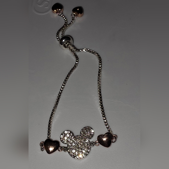Disney Jewelry - Disney Mickey Mouse With Hearts Pull Bracelet